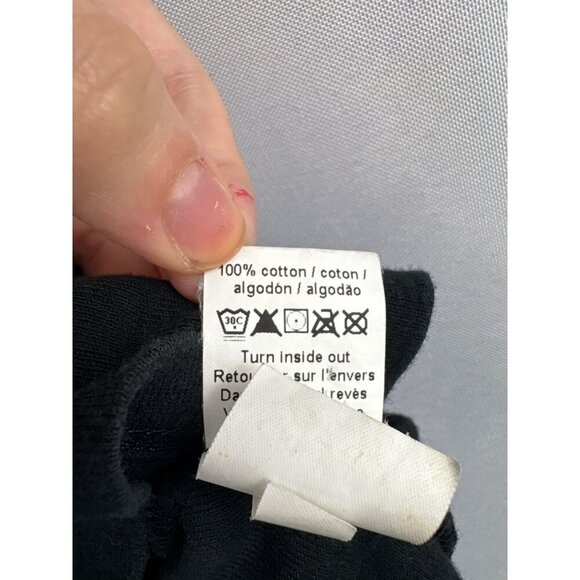 Calvin Klein Jeans Womens Black V-Neck Top With Script Logo Print Medium - Picture 4 of 5